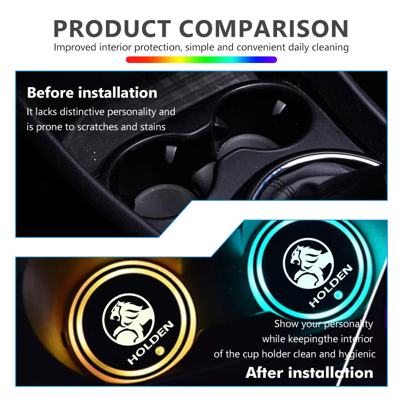 Cup Holder LED Coaster for Holden