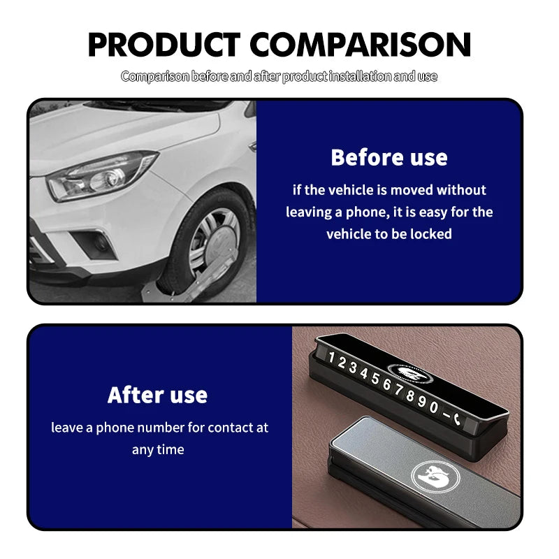 Aluminum Temporary Parking Telephone Sign Number Card Plate For Holden