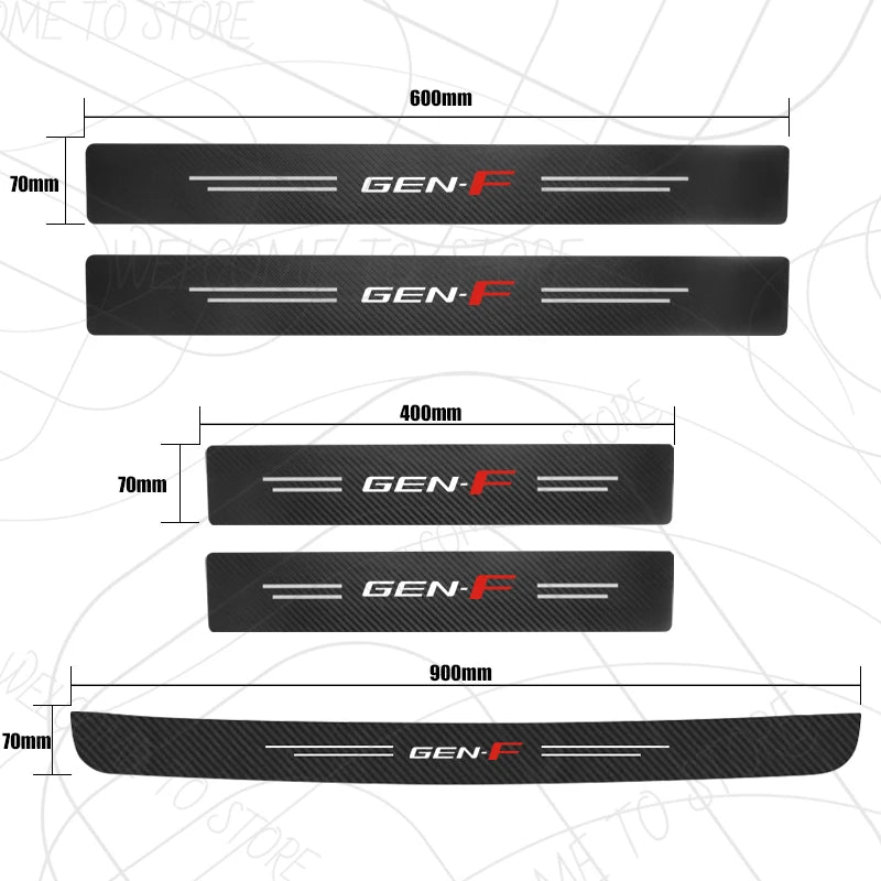 GTS / Gen-F / GTO / GTSR Door Sill Strip Trim Decals for HSV