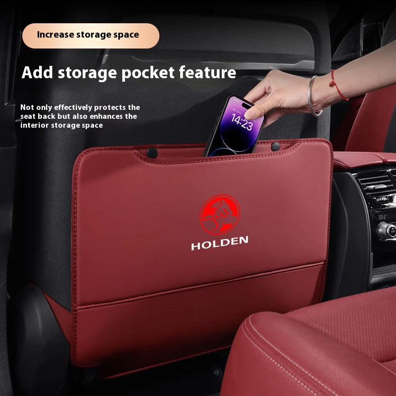 Car Seat Back Protection Anti-Kick Pad Rear Seat Storage Bag For Holden Commodore