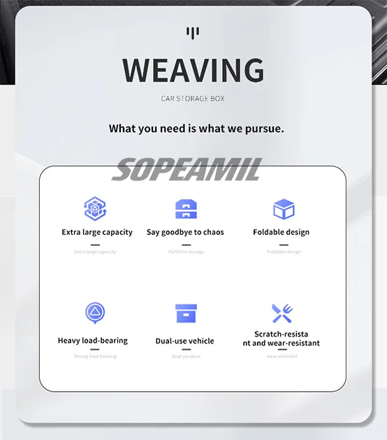 Car Boot Storage Box for Holden