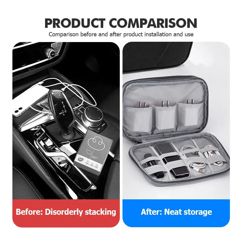 Travel Data Cable Organizer Pouch Carry Case Portable Storage Bag For Holden Commodore