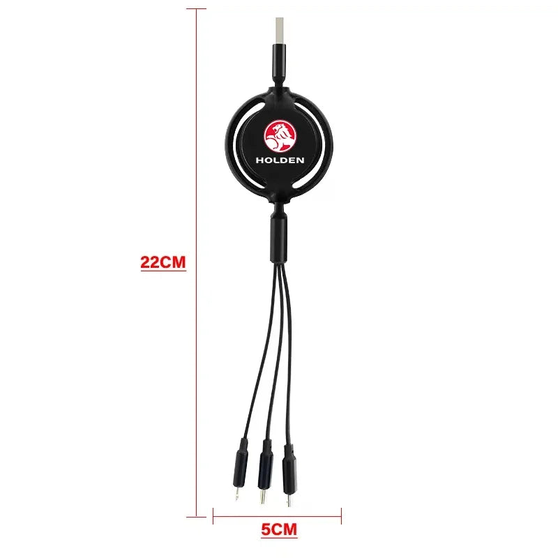 Holden 3-in-1 Charging Cable for Apple, Type-C, and Android