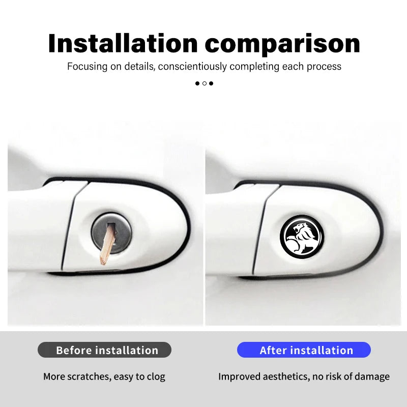 8pcs Car Door Keyhole Sticker Lock Protector Anti-blocking Decal For Holden Commodore