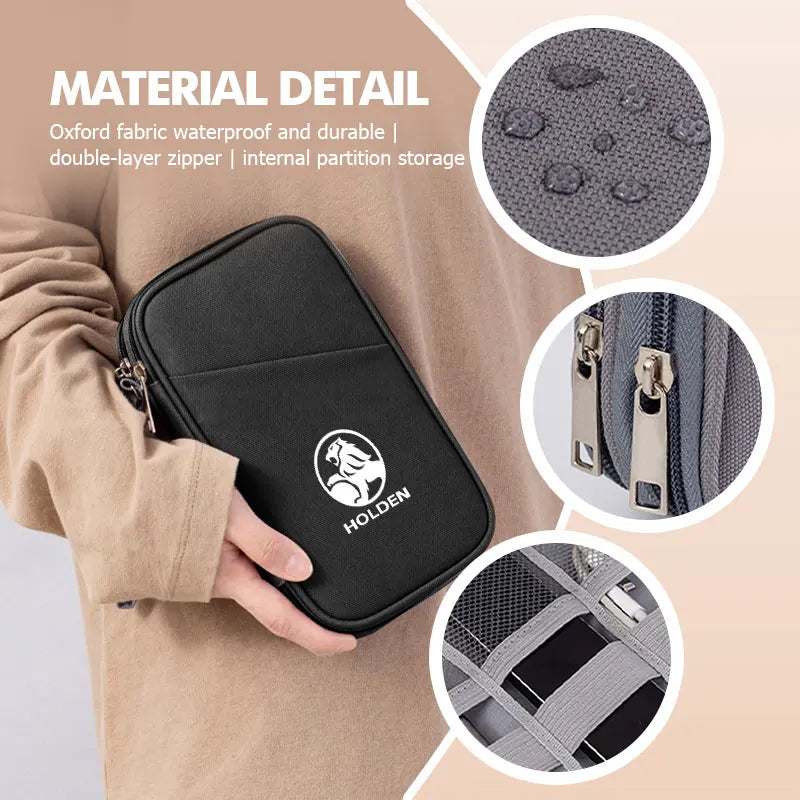Travel Data Cable Organizer Pouch Carry Case Portable Storage Bag For Holden Commodore
