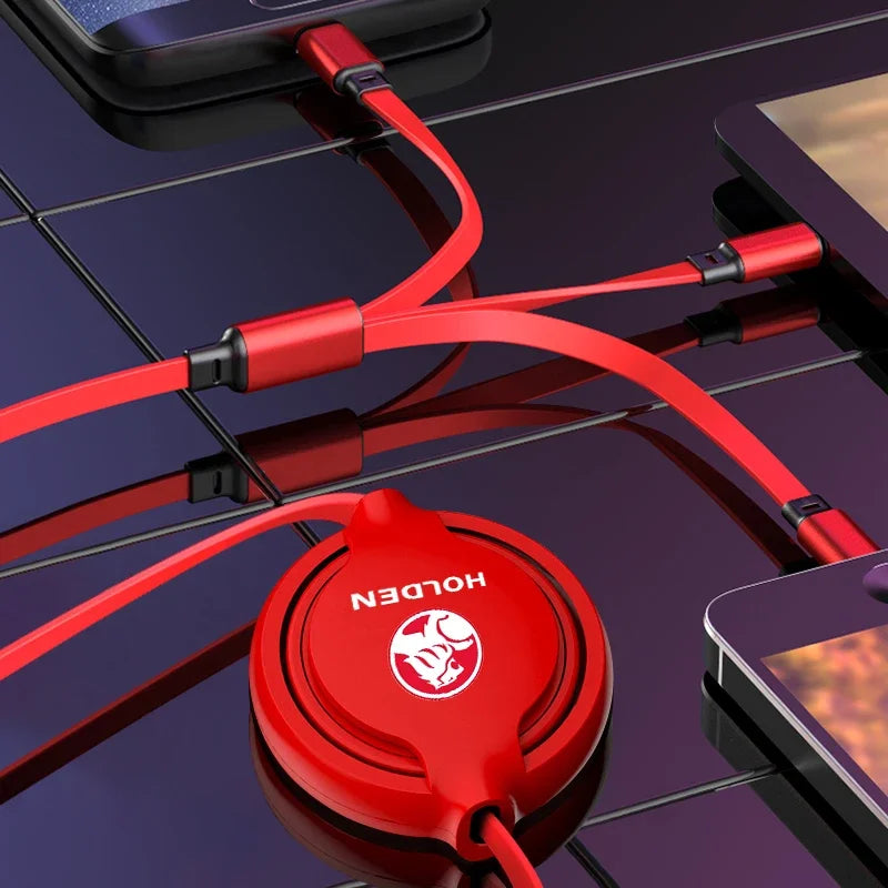 Holden 3-in-1 Charging Cable for Apple, Type-C, and Android