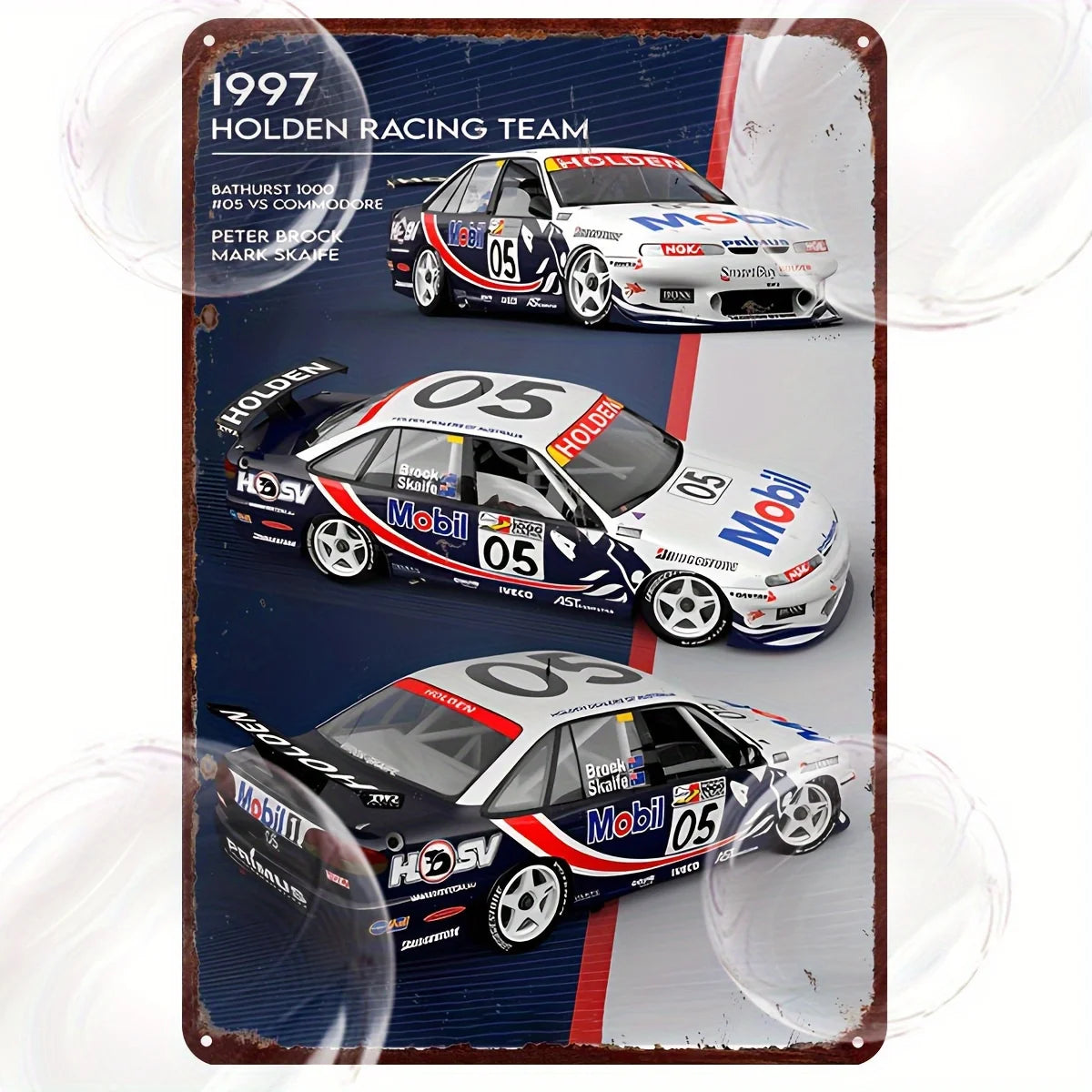 1997 HRT Holden Racing Team Vintage Metal Wall Art