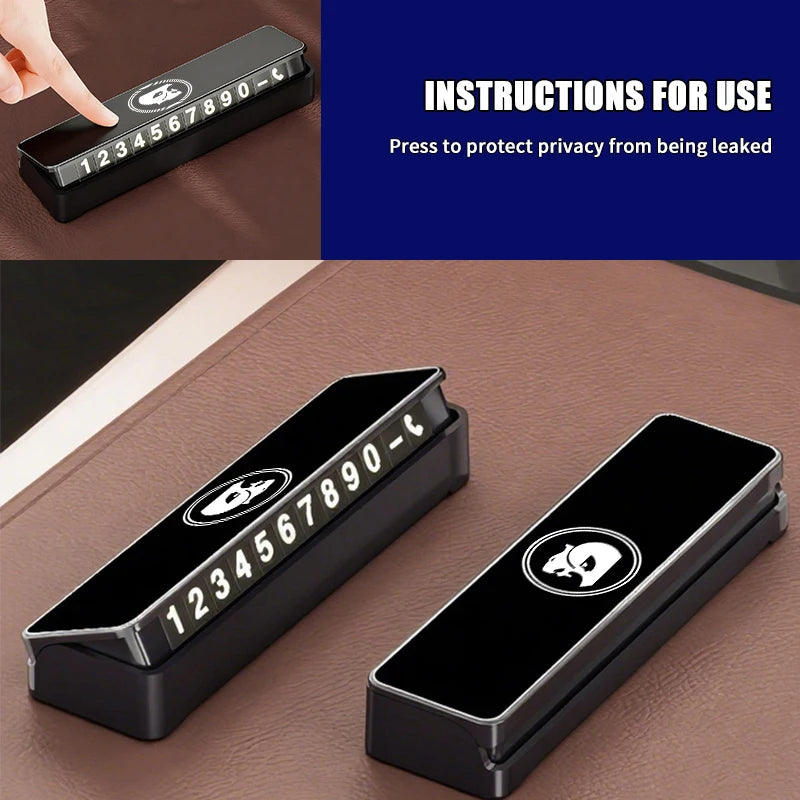 Aluminum Temporary Parking Telephone Sign Number Card Plate For Holden