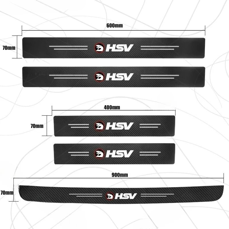 HSV Door Threshold Sill Strip Trim Decals Trunk Car Stickers
