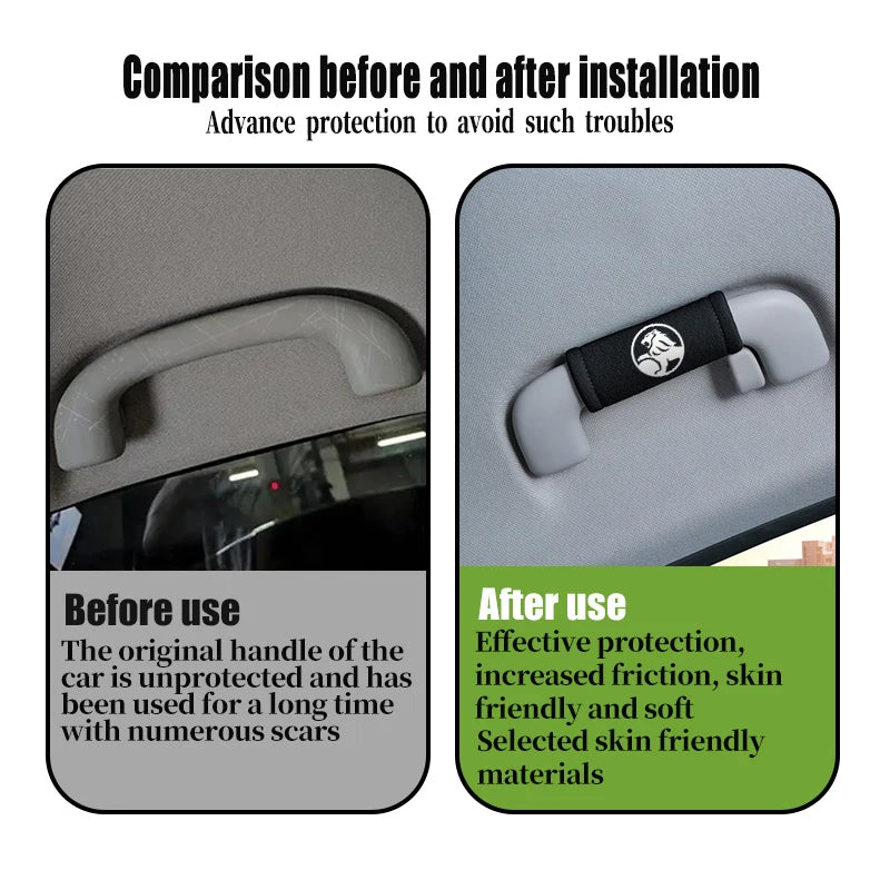 Plush Car Roof Armrest Handle Protective Cover Anti Slip Interior For Holden HSV Commodore